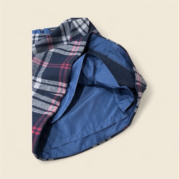 J.CREW Mercantile Blue Double-Serge‎ Wool Ruffle Mini Skirt Size 00 - Picture 3 of 7